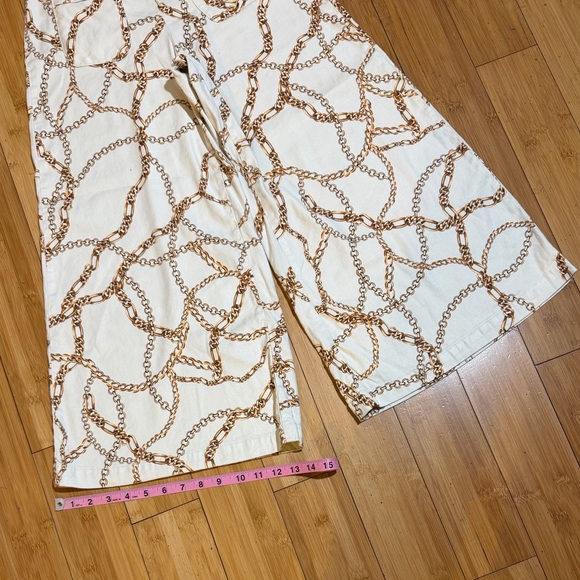 Anthropologie Maeve Chain Print Palazzo Pants Size 0 - Picture 14 of 16